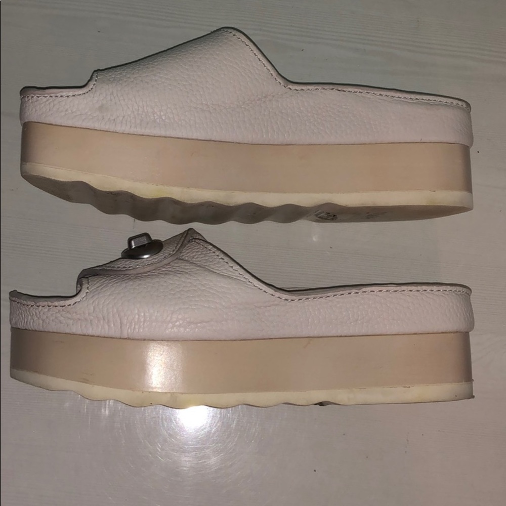 Coach White Wedge Sandals